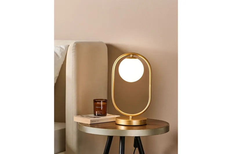 Aspronisi Bordslampa 35 cm G9 - Guld - Products - Belysning - Lampor & belysning inomhus - Sovrumslampa - Sänglampa - Sängbordslampa
