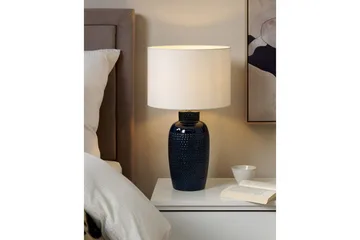 Samoste Bordslampa 53 cm E27 - Marinblå/Vit - Products - Belysning - Lampor & belysning inomhus - Sovrumslampa - Sänglampa - Sängbordslampa