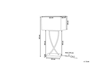 Sirene Bordslampa 62 cm E27 - Mässing/Vit - Products - Belysning - Lampor & belysning inomhus - Sovrumslampa - Sänglampa - Sängbordslampa