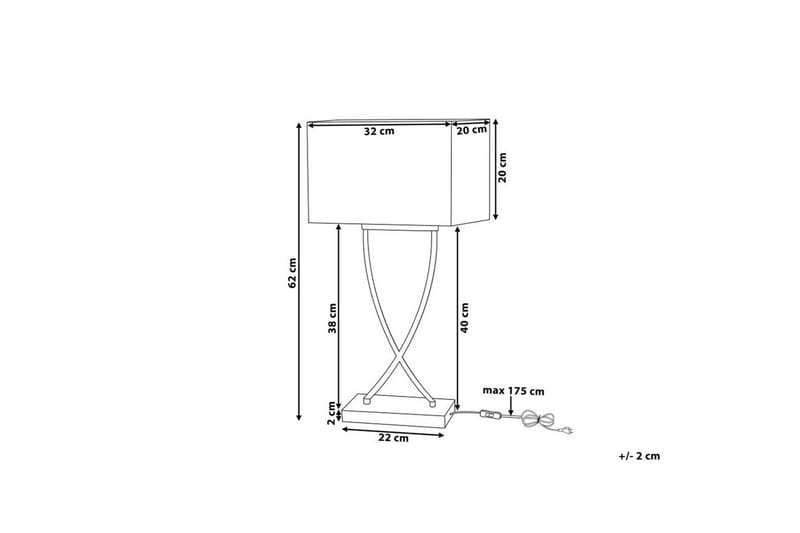 Sirene Bordslampa 62 cm E27 - Mässing/Vit - Products - Belysning - Lampor & belysning inomhus - Sovrumslampa - Sänglampa - Sängbordslampa
