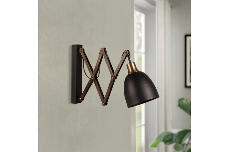 Vägglampa Sugana Lyra Svart / Vintage - Beige/Svart - Products - Belysning - Lampor & belysning inomhus - Sovrumslampa - Sänglampa - Sänglampa vägg