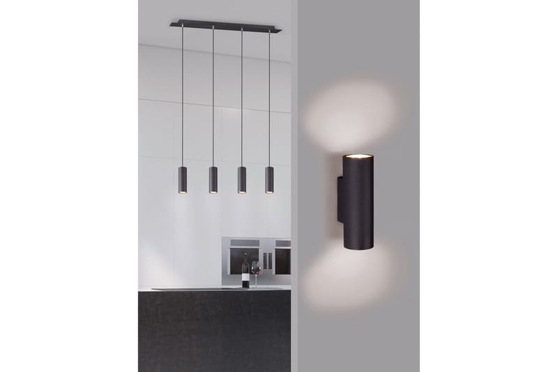 Marley Taklampa 4L GU10 mattsvart - Matt svart - Products - Belysning - Lampor & belysning inomhus - Taklampa & takbelysning - Kökslampa & taklampa kök
