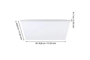 Plafond Eglo Trupiana Vit 437x437 mm - 437x437 mm - Products - Belysning - Lampor & belysning inomhus - Taklampa & takbelysning - Takplafond