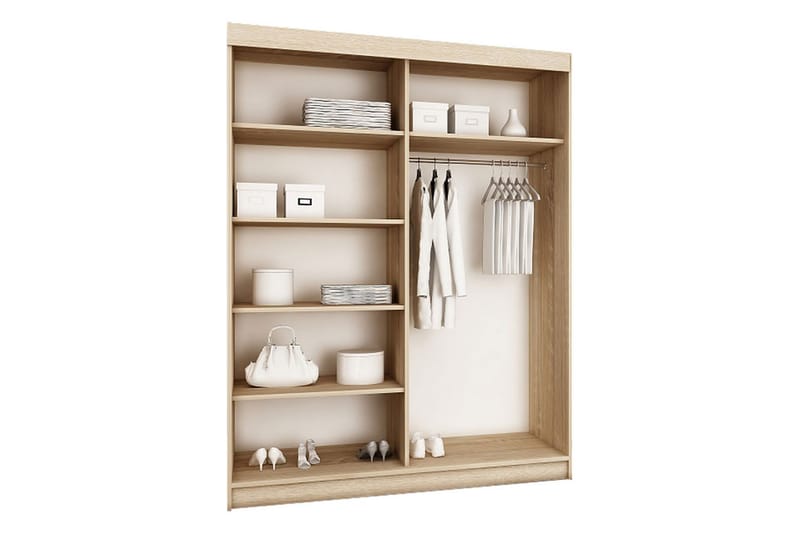 Dunkra Garderob m. Spegel 150x200 cm - Brun - Products - Förvaring - Garderober & garderobssystem