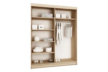 Dunkra Garderob med Spegel LED-belysning RGB 150 cm Båge - Sonomaek - Products - Förvaring - Garderober & garderobssystem