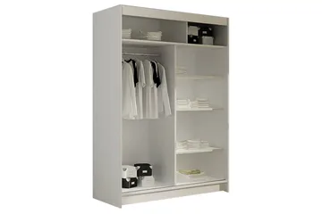 Estella Garderob 120 cm Skjutdörrar Smal Spegel - Svart/Spegel - Products - Förvaring - Garderober & garderobssystem