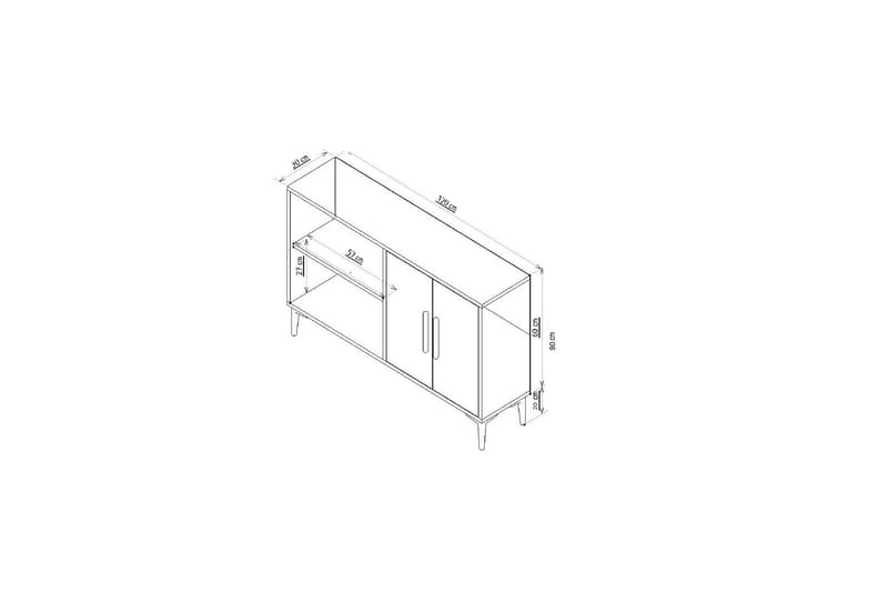 Ahart Konsollbord 120 cm - Vit - Products - Förvaring - Förvaringsmöbler - Sideboard & skänk