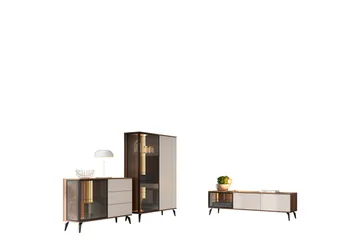 Akinari Möbelset För Vardagsrum - Natur/Beige - Products - Förvaring - Förvaringsmöbler - Möbelset för vardagsrum