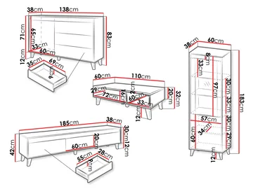Amshyttan Möbelset För Vardagsrum - Brun/Svart - Products - Förvaring - Förvaringsmöbler - Möbelset för vardagsrum