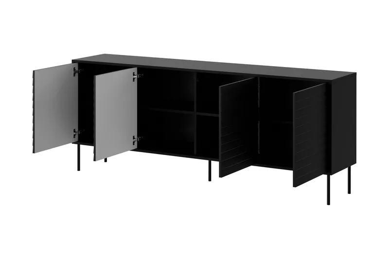 Belonger Möbelset För Vardagsrum - Svart/Valnöt - Products - Förvaring - Förvaringsmöbler - Möbelset för vardagsrum