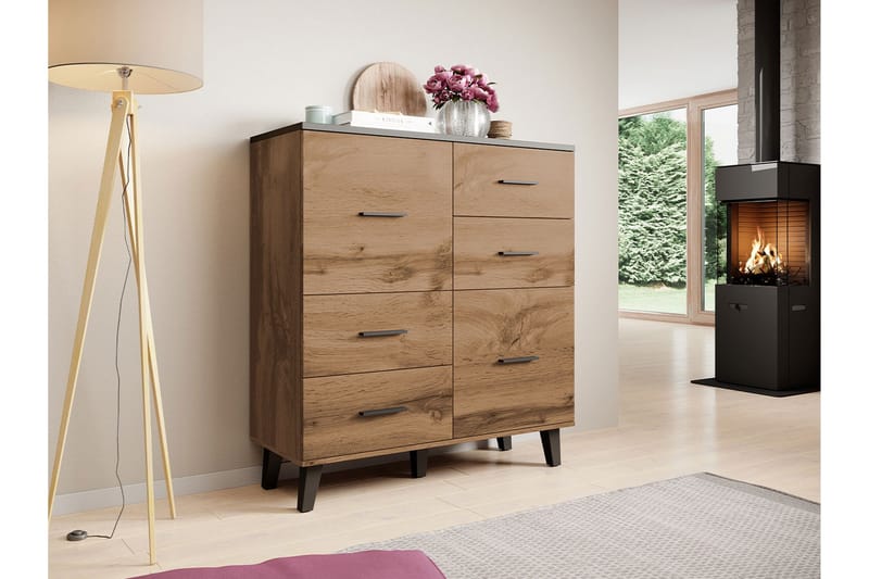 Kardos Byrå 45x110 cm - Natur/Svart - Products - Förvaring - Förvaringsmöbler - Byrå - Hallbyrå