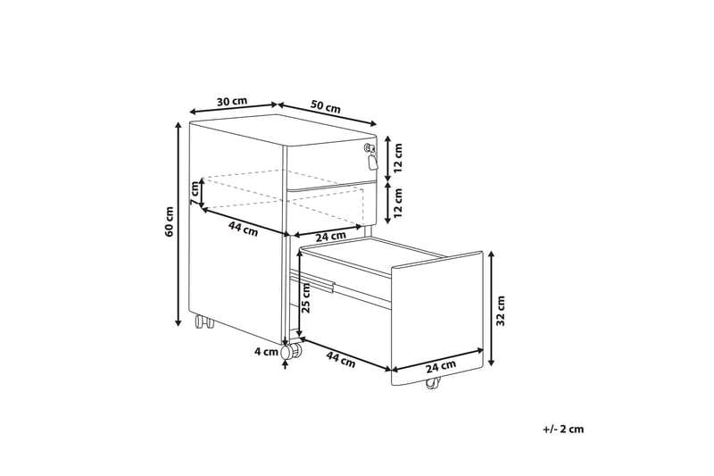 Lubriano Kontorshurts 30x50 cm - Metall/Svart - Products - Förvaring - Förvaringsmöbler - Byrå - Hurts
