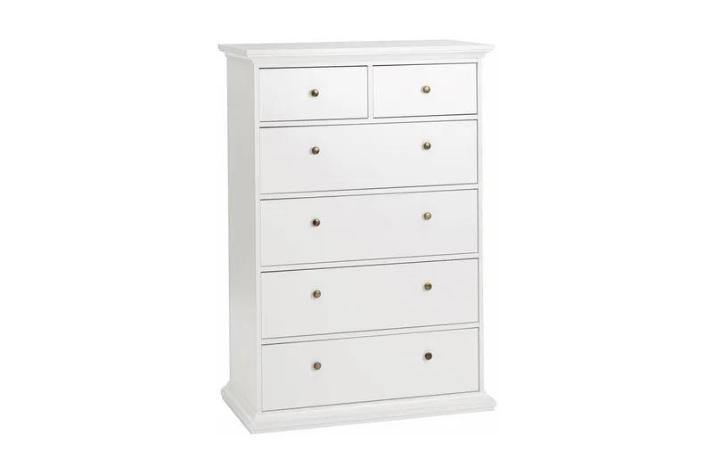 Paris Byrå 140 cm Hög, Vit