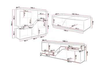 Carbost Möbelset För Vardagsrum Anthracite - Products - Förvaring - Förvaringsmöbler - Möbelset för vardagsrum