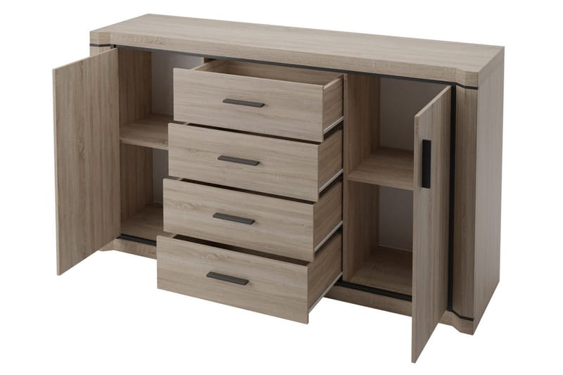 Dallas Skänk 157x43,5x91 cm LED-belysning - Beige - Products - Förvaring - Förvaringsmöbler - Sideboard & skänk