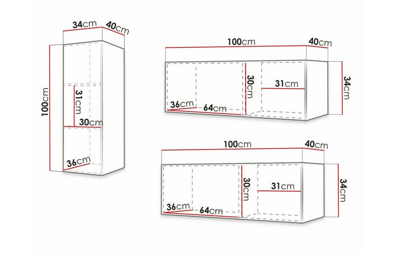 Dunvegan Möbelset För Vardagsrum White - Products - Förvaring - Förvaringsmöbler - Möbelset för vardagsrum