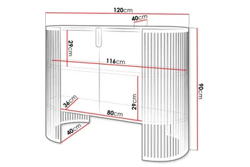 Friend Skänk 120x40 cm - Vit/Svart - Products - Förvaring - Förvaringsmöbler - Sideboard & skänk