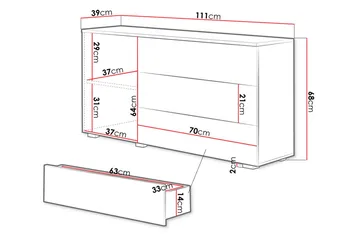 Kankuro Byrå 111x68 cm - Natur - Products - Förvaring - Förvaringsmöbler - Byrå