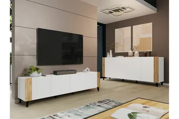 Strontian Möbelset För Vardagsrum Scandinavian Choice White - Products - Förvaring - Förvaringsmöbler - Möbelset för vardagsrum