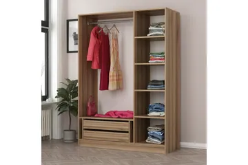Fruitland Garderob 135 cm - Brun - Products - Förvaring - Garderober & garderobssystem - Garderobsskåp
