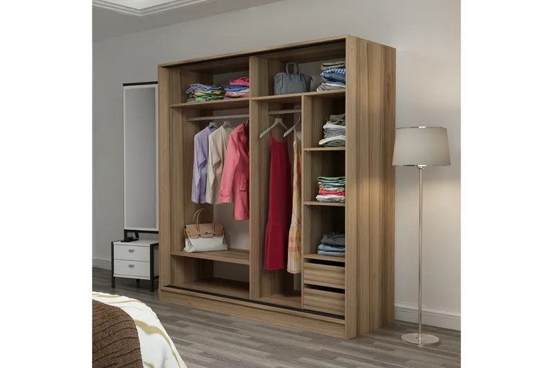 Fruitland Garderob 180 cm - Ek - Products - Förvaring - Garderober & garderobssystem - Garderobsskåp