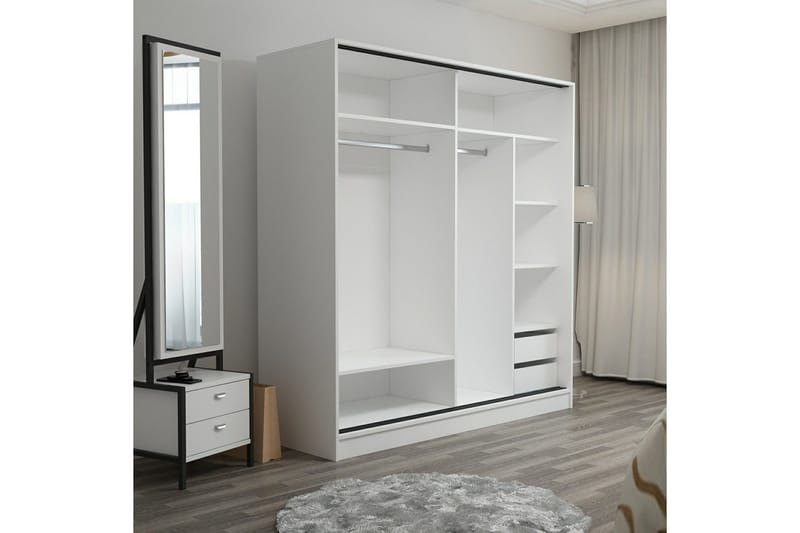 Fruitland Garderob 180 cm - Grå/Brun - Products - Förvaring - Garderober & garderobssystem - Garderobsskåp