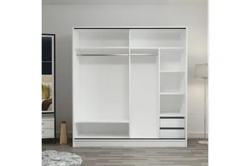 Fruitland Garderob 220 cm - Vit - Products - Förvaring - Garderober & garderobssystem - Garderobsskåp