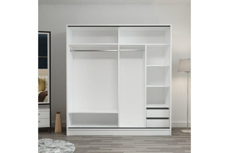 Fruitland Garderob 220 cm - Vit - Products - Förvaring - Garderober & garderobssystem - Garderobsskåp