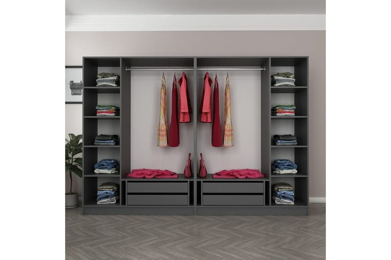 Fruitland Garderob 225 cm - Antracit - Products - Förvaring - Garderober & garderobssystem - Garderobsskåp
