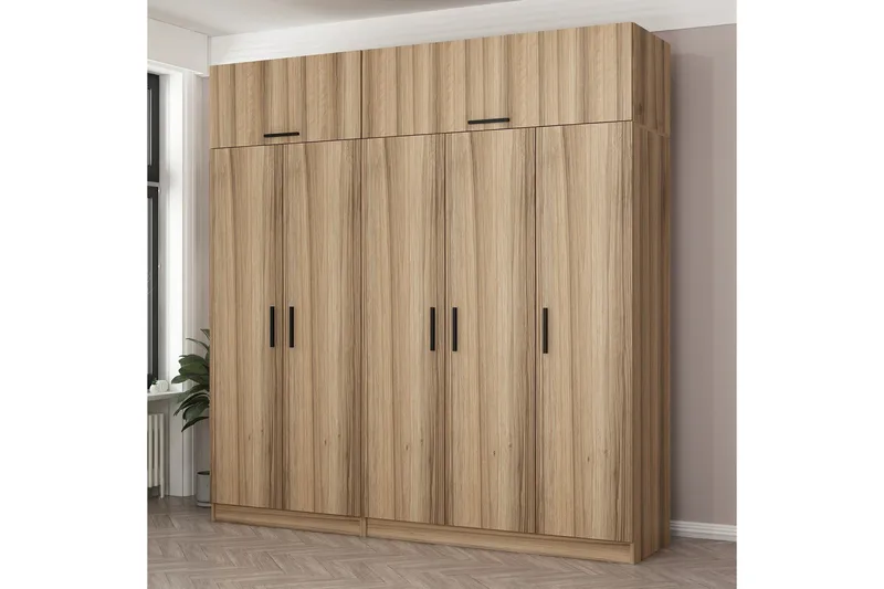 Fruitland Garderob 225 cm, Brun