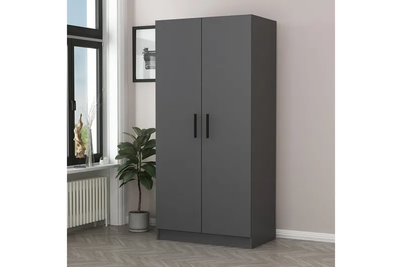 Fruitland Garderob 90 cm - Antracit - Products - Förvaring - Garderober & garderobssystem - Garderobsskåp