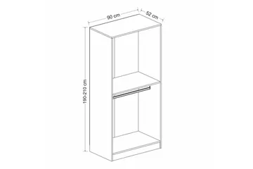 Fruitland Garderob 90 cm - Vit - Products - Förvaring - Garderober & garderobssystem - Garderobsskåp