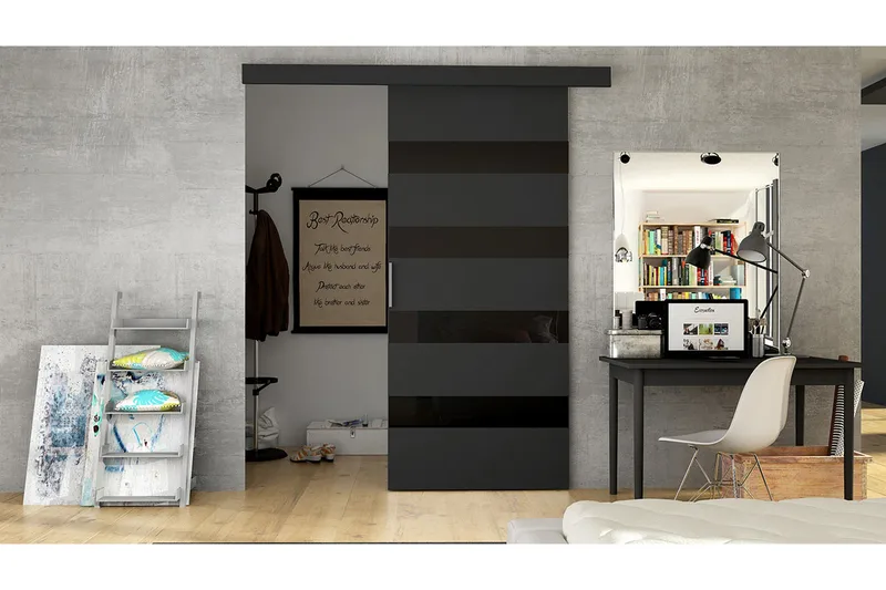 Skjutdörr MARTI - Svart - Products - Förvaring - Garderober & garderobssystem - Garderobsdörr - Skjutdörr garderob & walk-in closet