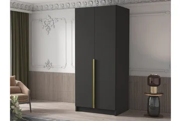 Julissa Garderob 100 cm - Svart/Guld - Products - Förvaring - Garderober & garderobssystem - Garderobsskåp