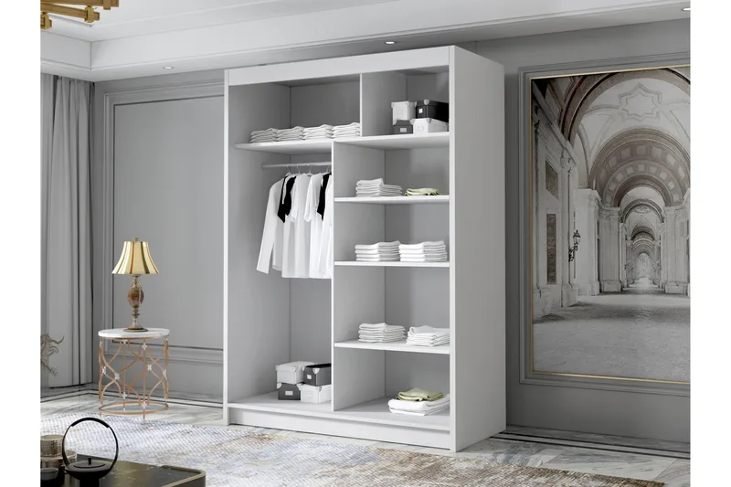 Lungos Garderob 120x200 cm - Svart - Products - Förvaring - Garderober & garderobssystem - Garderobsskåp