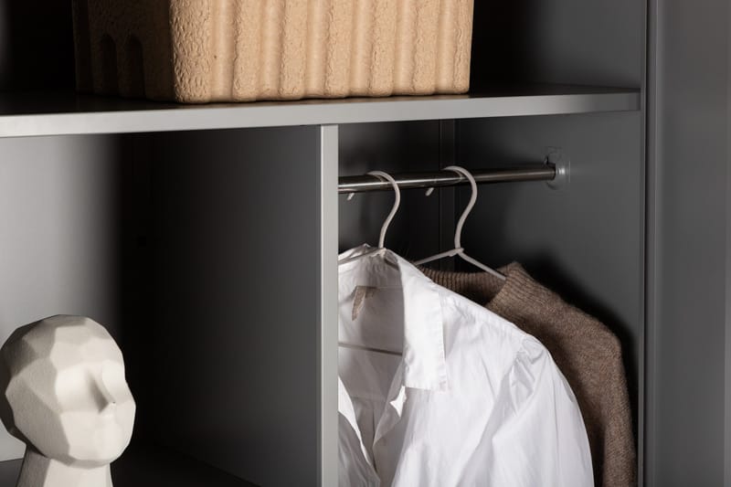 Piring Garderob 85x45x183 cm - Ljusgrå - Products - Förvaring - Garderober & garderobssystem - Garderobsskåp