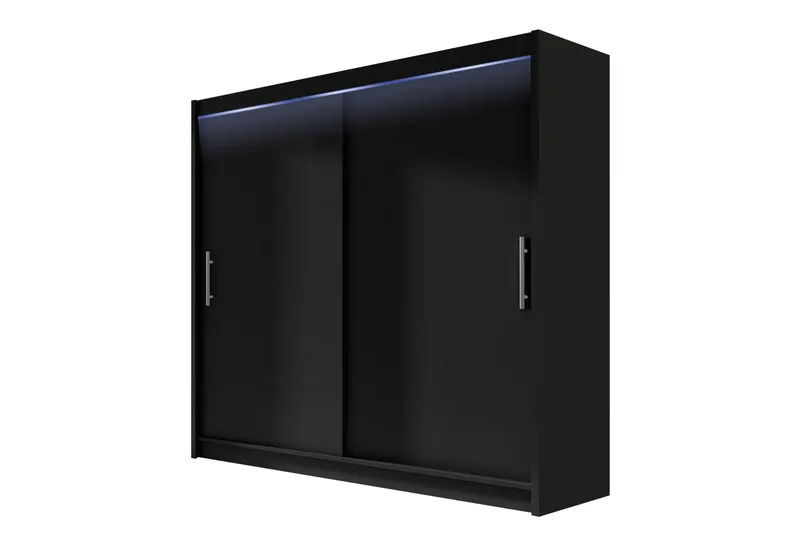 Prag Garderob 180x215 cm, Svart