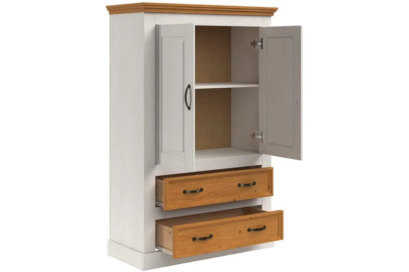 Selma Garderob 86x131 cm - Vit - Products - Förvaring - Garderober & garderobssystem - Garderobsskåp