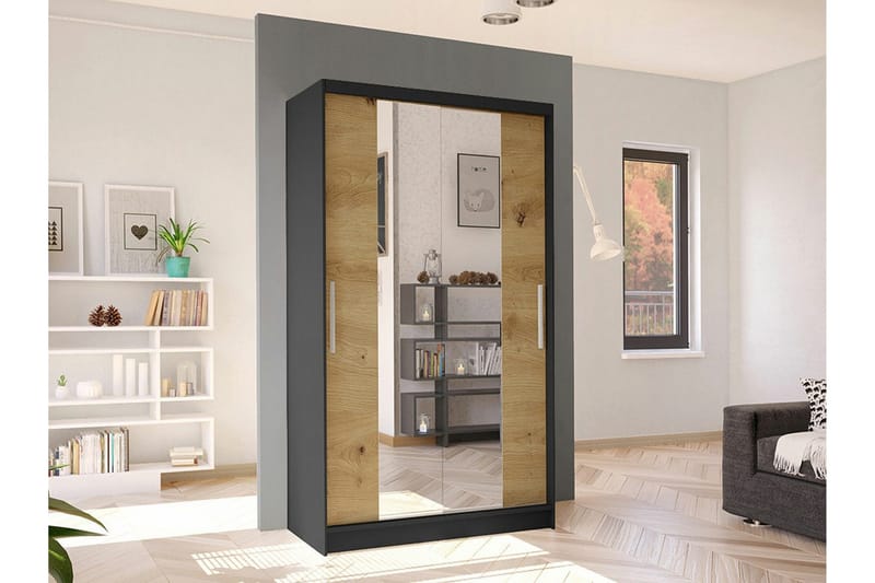 Glenmore Garderob m. Spegel Black - Products - Förvaring - Garderober & garderobssystem