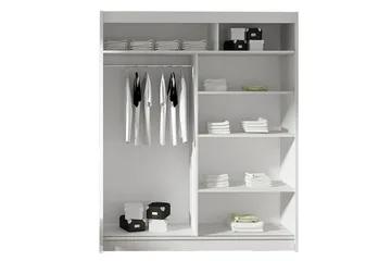 Leila Garderob 150 cm Skjutdörrar Böjd Spegel - Ek/Tryffel/Spegel - Products - Förvaring - Garderober & garderobssystem