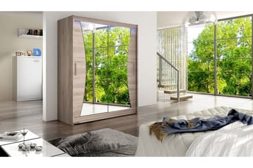 Leila Garderob med Spegel 150x200 cm - Beige - Products - Förvaring - Garderober & garderobssystem