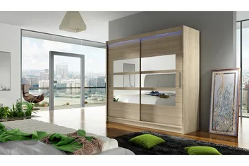 Prag Garderob 180x57x215 cm - Beige - Products - Förvaring - Garderober & garderobssystem