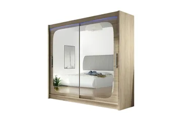Prag Garderob 180x57x215 cm - Beige|Vit - Products - Förvaring - Garderober & garderobssystem