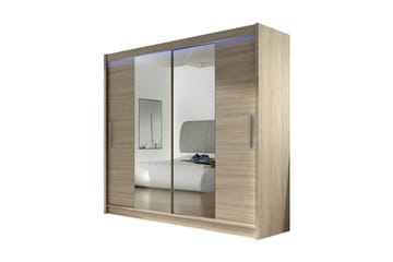 Prag Garderob 180x57x215 cm - Beige|Vit - Products - Förvaring - Garderober & garderobssystem
