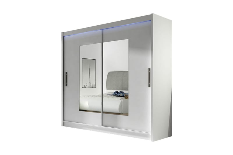 Prag Garderob 180x57x215 cm, Vit