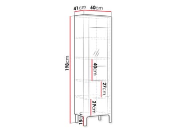 Aggarwal Vitrinskåp 60 cm - Products - Förvaring - Skåp - Vitrinskåp