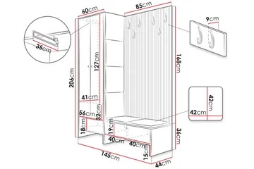 Dunvegan Highboard Pink - Products - Förvaring - Skåp - Förvaringsskåp
