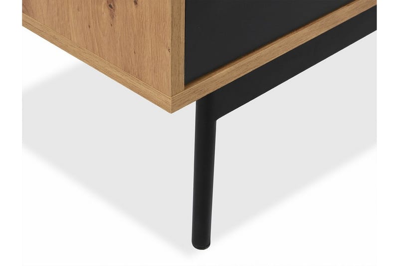 Kintore Smalt Vitrinskåp 48 cm djup 52 cm bred 180 cm hög Trä - Svart - Products - Förvaring - Skåp - Vitrinskåp