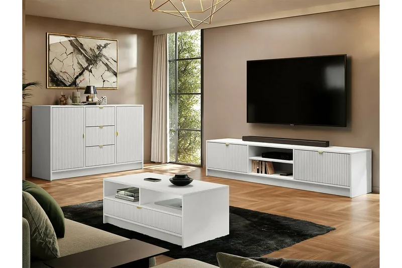 Novaj Highboard - Vit - Products - Förvaring - Skåp - Förvaringsskåp