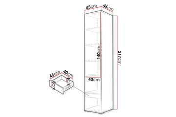 Rauk Highboard - Grå - Products - Förvaring - Skåp - Förvaringsskåp